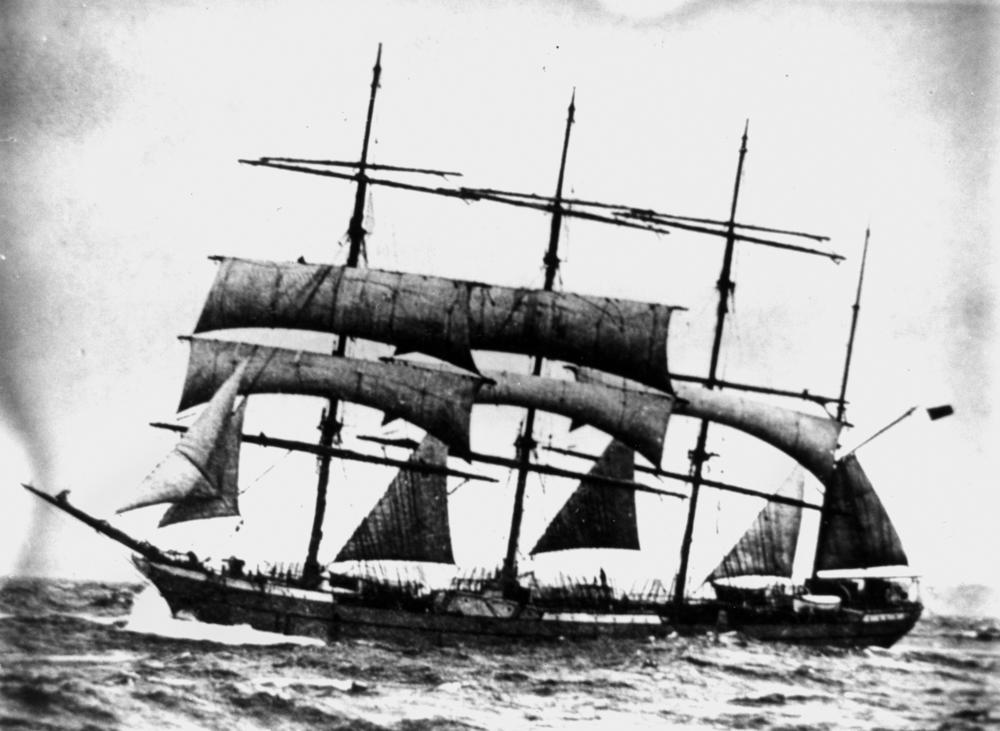 The Garthpool, a four-masted barque built in 1891 — the last British sailing cargo ship